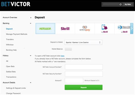 BetVictor Withdrawal Options, Transaction Times, and Limits.